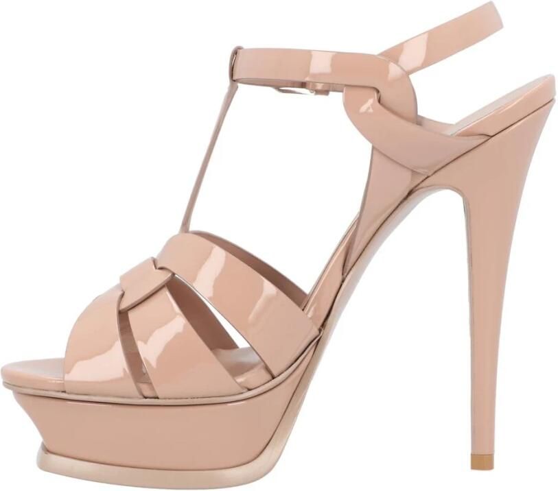 Saint Laurent Chique Plateau Hoge Hak Sandalen - Foto 2