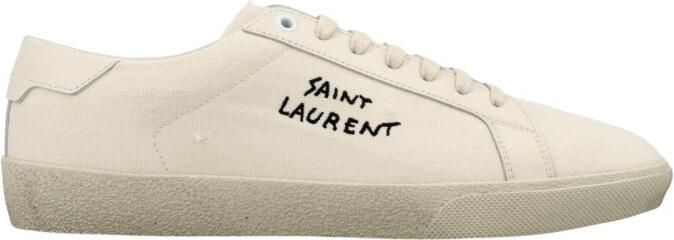Saint Laurent Court Classic Sl 06 Embroidered Sneakers IN Canvas AND Leather - Foto 4