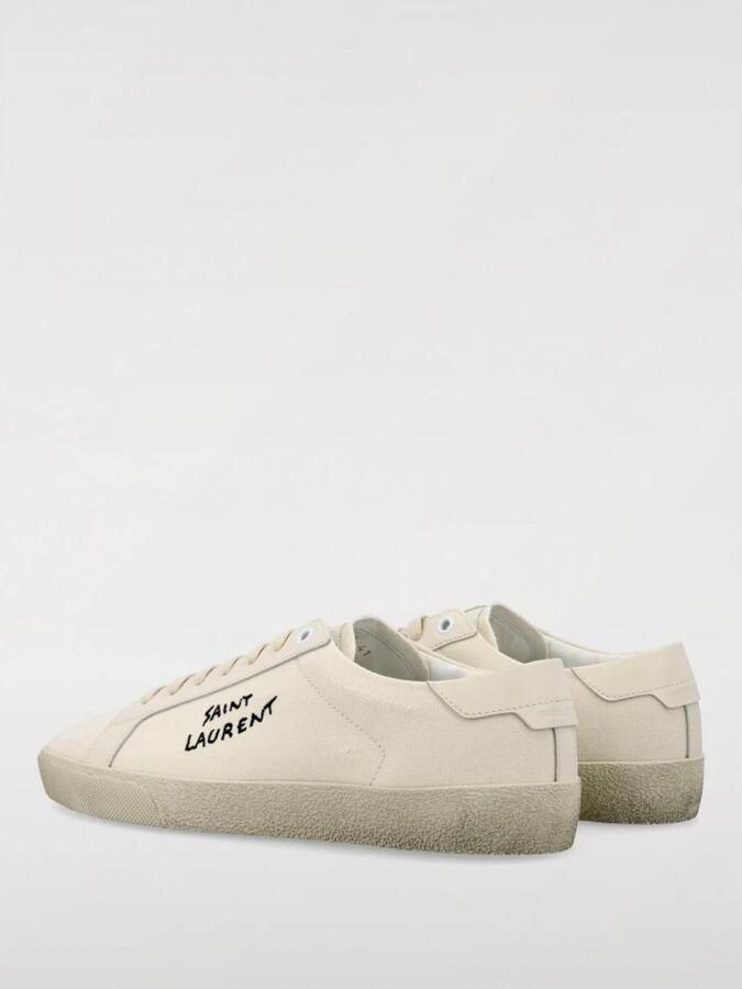 Saint Laurent Court Classic Sl 06 Embroidered Sneakers IN Canvas AND Leather