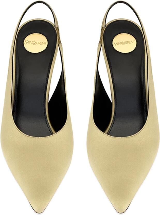 Saint Laurent Elegant Slingback Pumps Beige Dames - Foto 2