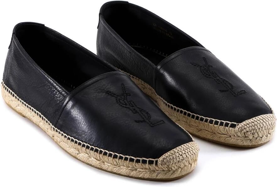 Saint Laurent Geborduurde leren espadrilles Black Heren - Foto 2