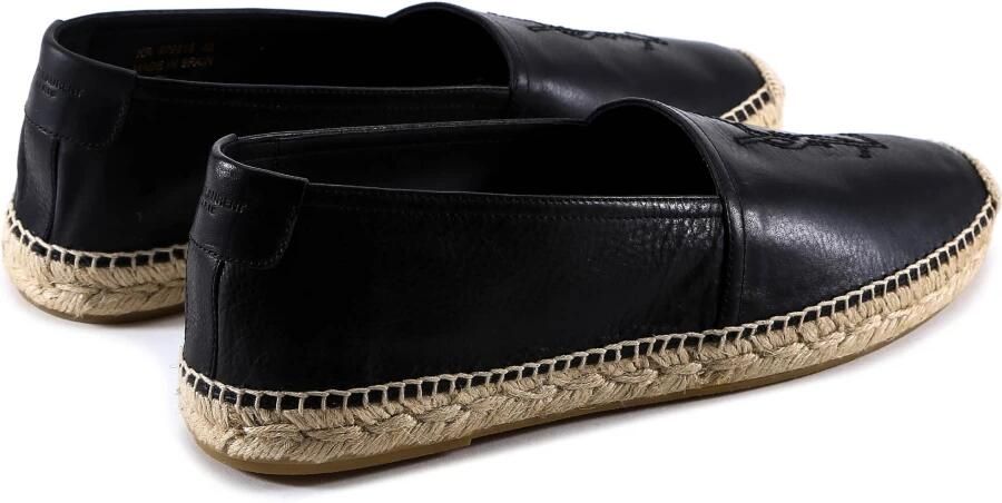 Saint Laurent Geborduurde leren espadrilles Black Heren - Foto 3