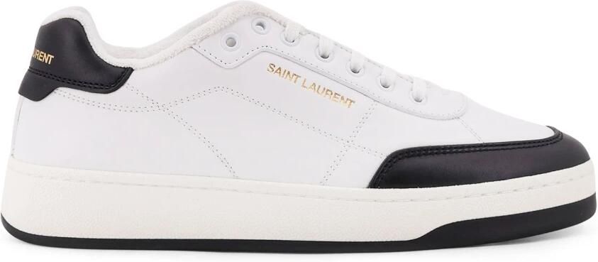 Saint Laurent Italiaanse leren sneakers met logoprint