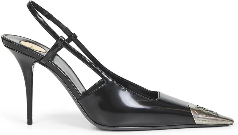 Saint Laurent Leren Slingback Schoen Black Dames - Foto 3