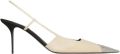 Saint Laurent Jeanne Slingback Pumps - Beige