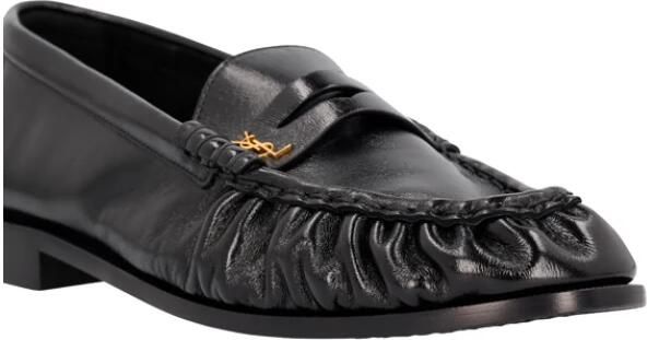 Saint Laurent Le loafer van kalfsleer met lak finish en logo