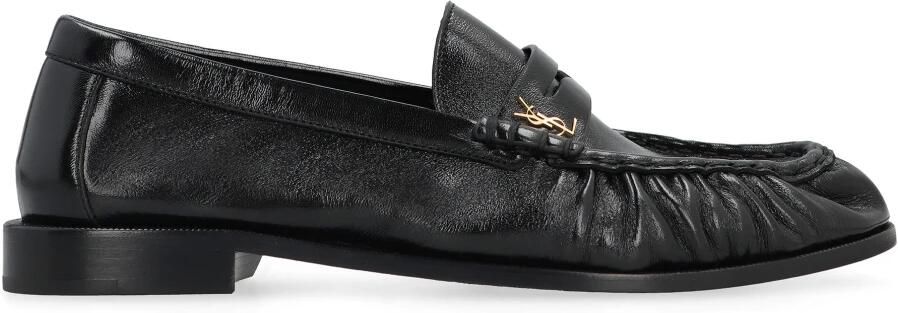 Saint Laurent Le loafer van kalfsleer met lak finish en logo - Foto 3