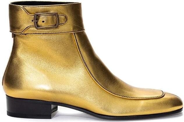 Saint Laurent Leren Enkelboot