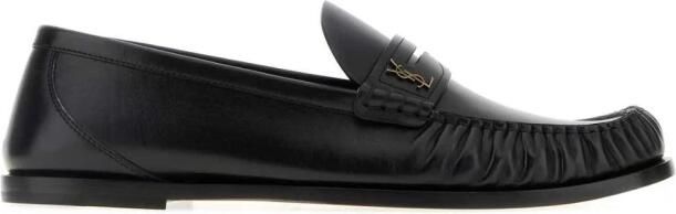 Saint Laurent Leren Mocassins met Monogram Detail