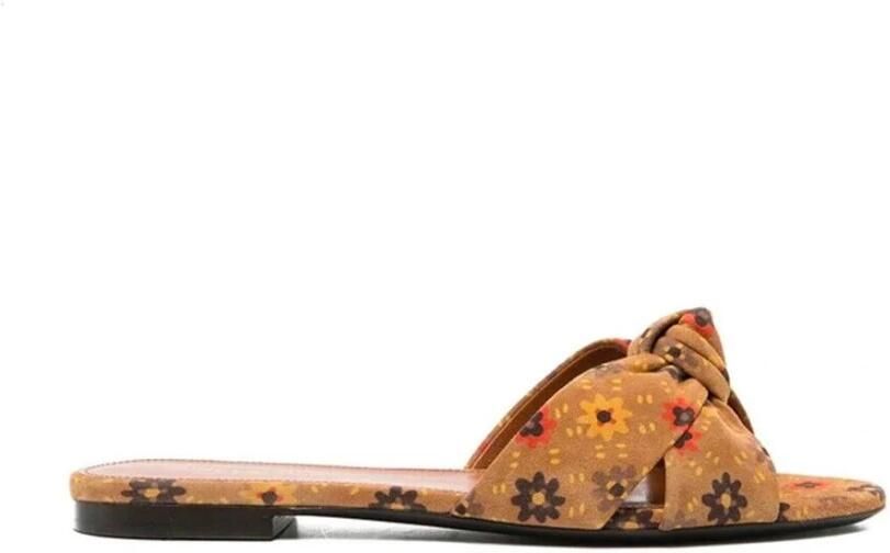 Saint Laurent Leren Slippers