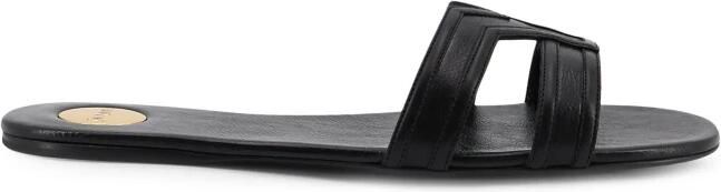 Saint Laurent Leren Slippers