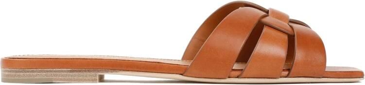 Saint Laurent Leren Tribute Slippers