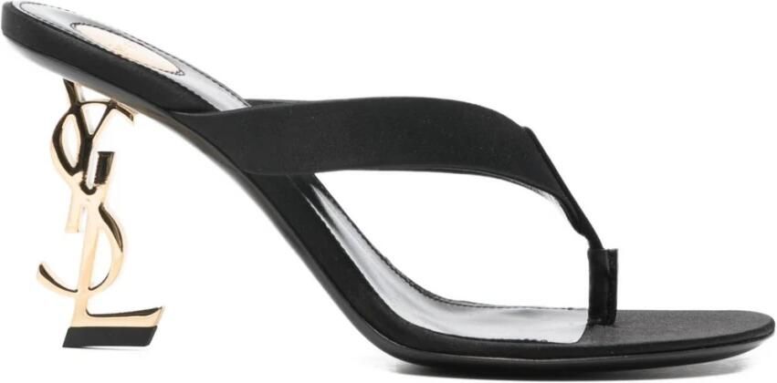 Saint Laurent Logo Heel Thong Sandal