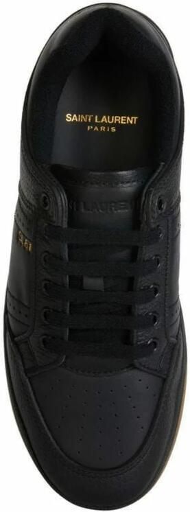 Saint Laurent Zwarte lage sneakers van kalfsleer Black Heren - Foto 3