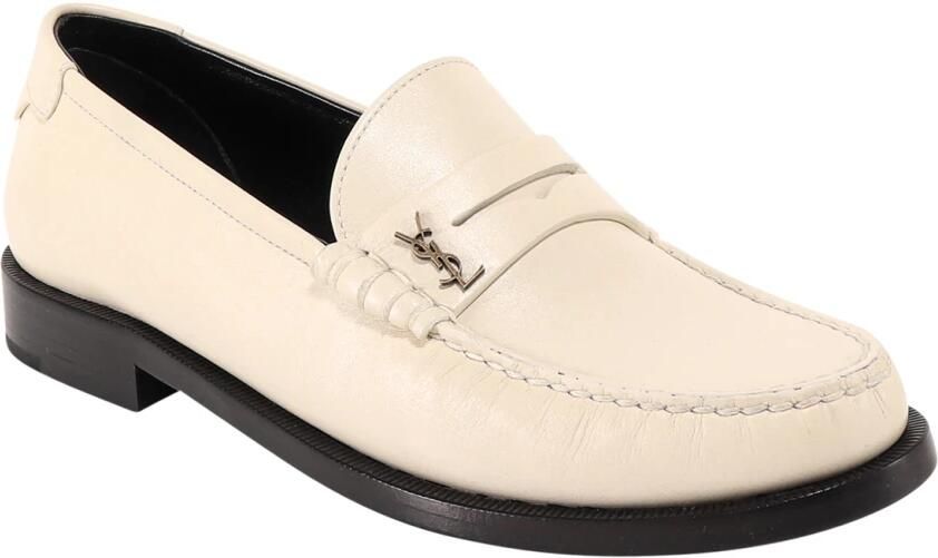 Saint Laurent Luxe Leren Loafers Beige Ss23 Beige Dames - Foto 2