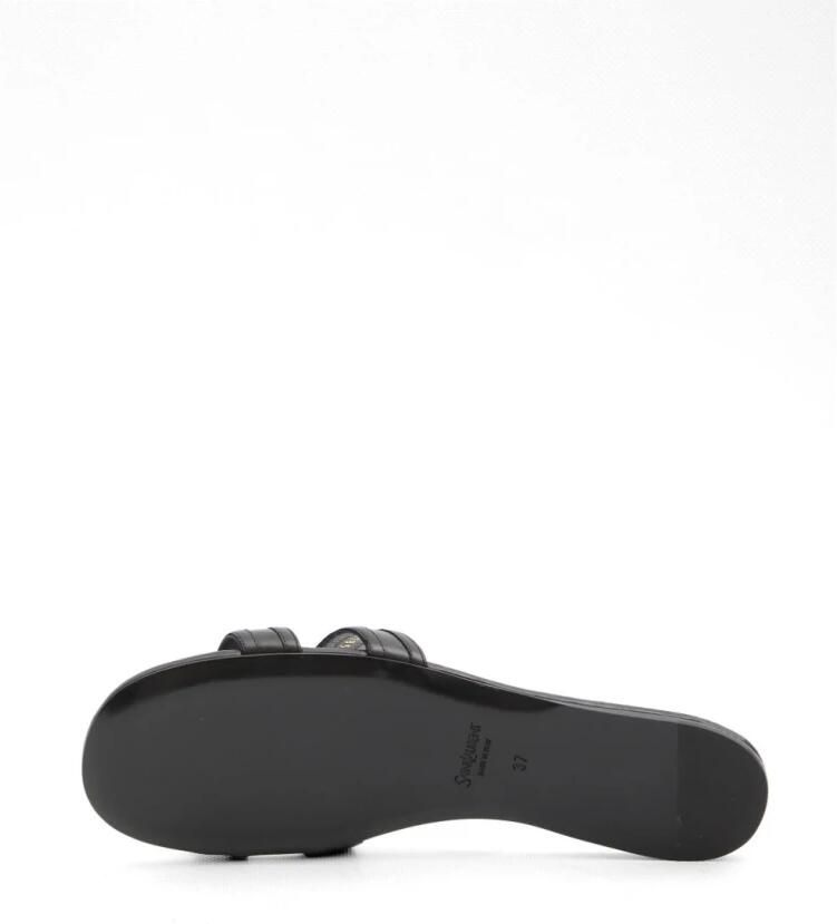 Saint Laurent Mabrouka leren platte sandalen - Foto 2