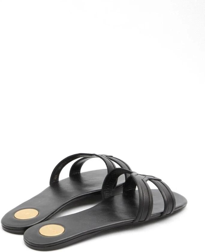 Saint Laurent Mabrouka leren platte sandalen - Foto 3