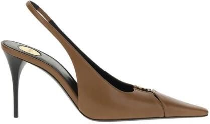 Saint Laurent Metallic Embellished Leather Pumps