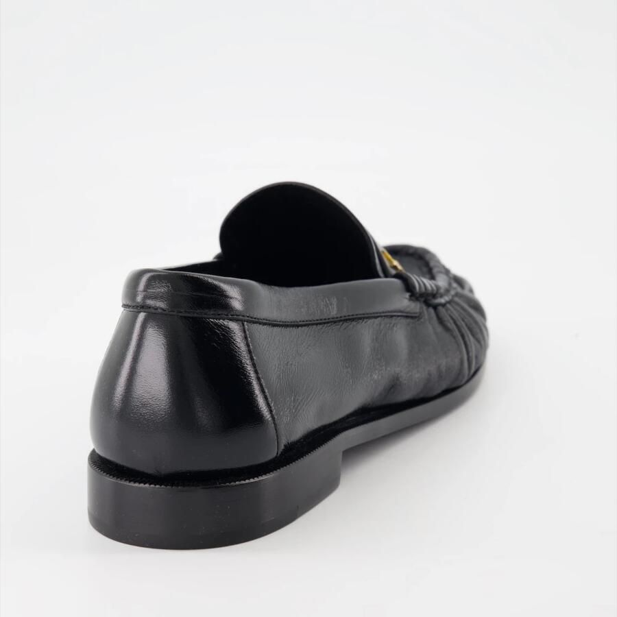 Saint Laurent Le loafer van kalfsleer met lak finish en logo
