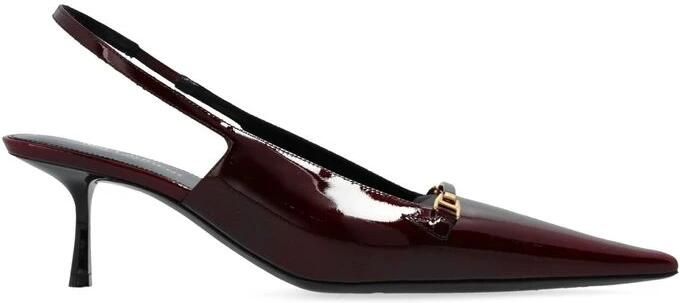 Saint Laurent Leren Slingback Pumps met Lak Effect