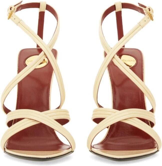 Saint Laurent Sandalen met bandjes en sleehak met enkelbandje - Foto 2
