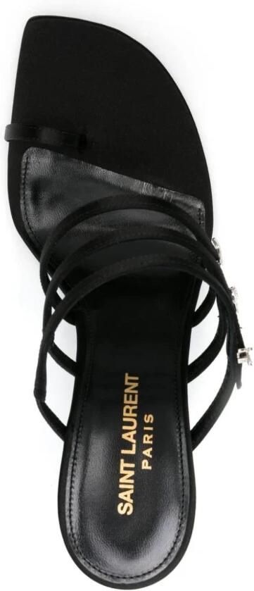 Saint Laurent Sandalen met hoge hak en bandjes met monogramdetail - Foto 2