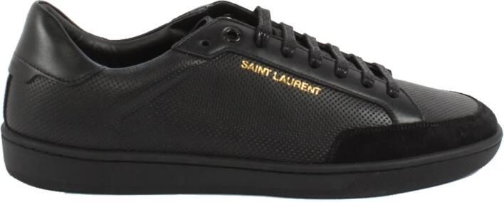 Saint Laurent Sl 10 Lage Top Kalfsleren Sneakers Zwart Heren