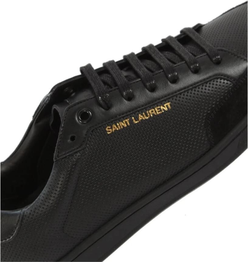 Saint Laurent Sl 10 Lage Top Kalfsleren Sneakers Zwart Heren - Foto 2