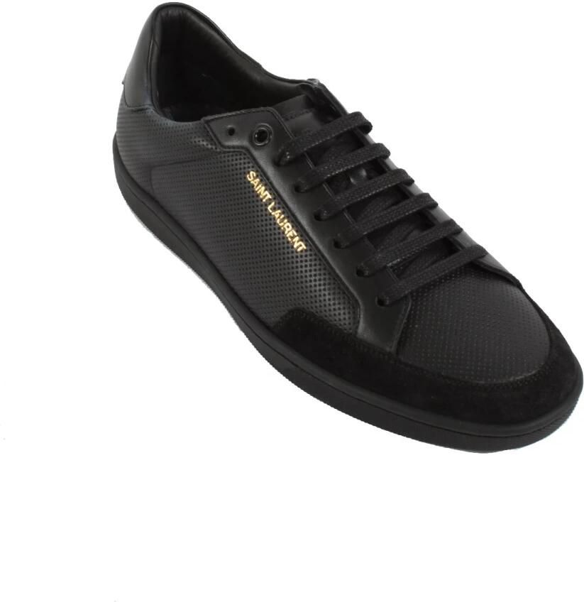 Saint Laurent Sl 10 Lage Top Kalfsleren Sneakers Zwart Heren - Foto 3