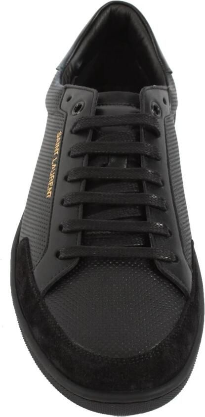Saint Laurent Sl 10 Lage Top Kalfsleren Sneakers Zwart Heren - Foto 5