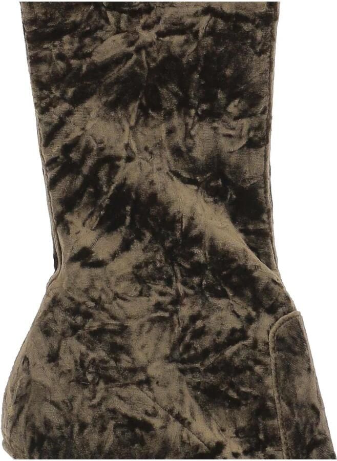 Saint Laurent Velvet Talia Laarzen Brown Dames