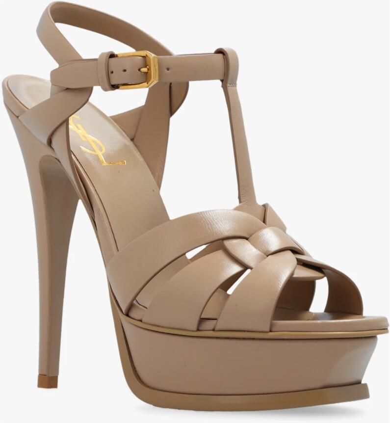 Saint Laurent Stijlvolle Zomer Sandalen voor Vrouwen Beige Dames - Foto 2