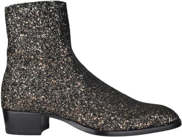 Saint Laurent Vintage Pre-owned Wyatt 40 Leren Enkellaarsjes