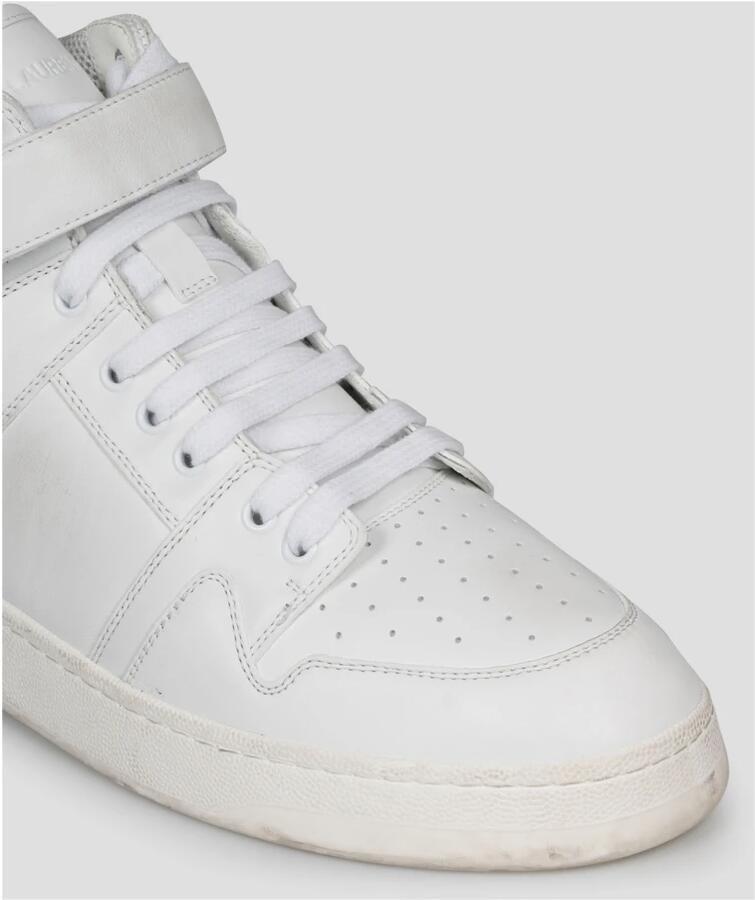 Saint Laurent Worn Leather Lax Sneakers