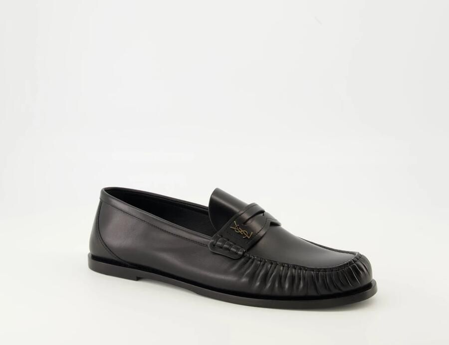 Saint Laurent Zwarte leren heren loafers
