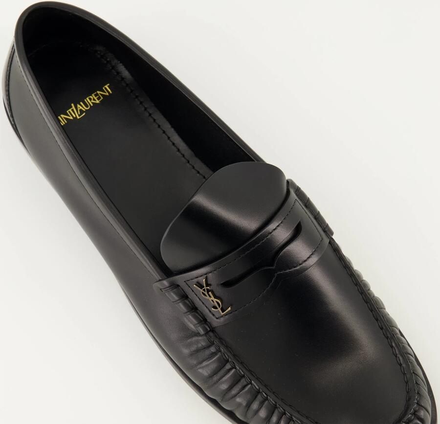 Saint Laurent Zwarte leren heren loafers - Foto 3