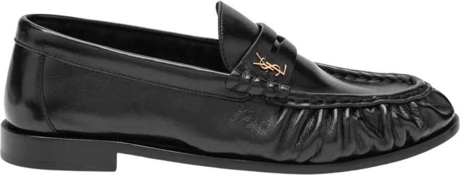 Saint Laurent Zwarte Loafer Sandalen