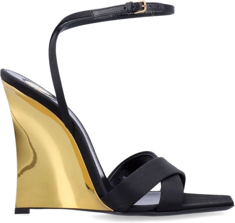 Saint Laurent Sandalen met gesloten teen en sleehak