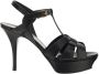 Saint Laurent Sandalen met kooi-design en stilettohak van leer - Thumbnail 1