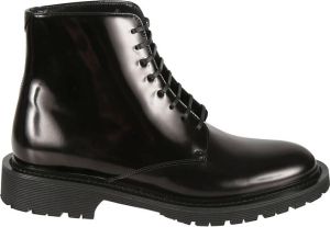 Saint Laurent Army Brushed Leather Boots Zwart Dames