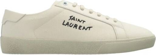 Saint Laurent Italiaanse leren sneakers voor heren White Heren