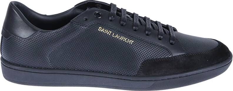 Saint Laurent Sl 10 Lage Top Kalfsleren Sneakers Zwart Heren - Foto 3