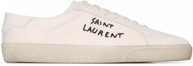 Saint Laurent Court Classic Sl 06 Embroidered Sneakers Wit Dames