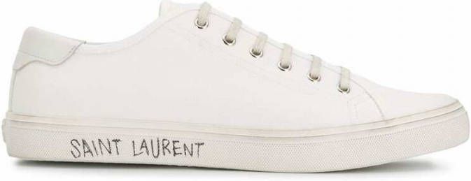 Saint Laurent Witte sneakers met versleten effect White Heren