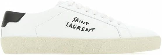 Saint Laurent Witte Sneakers Veterschoenen Leren Schoenen White Heren