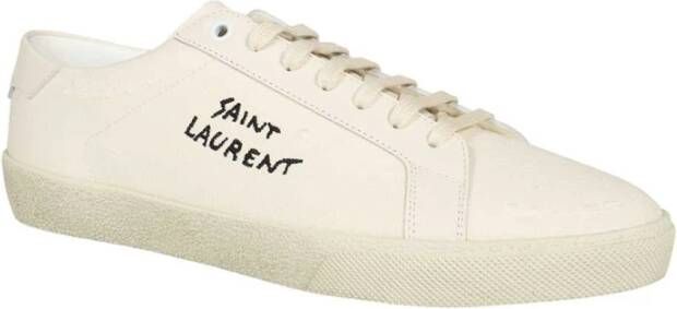 Saint Laurent Italiaanse leren sneakers voor heren White Heren