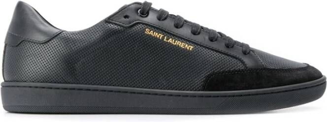 Saint Laurent Klassieke Veterschoenen van Leer Black Heren