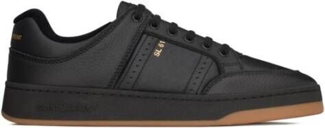 Saint Laurent Zwarte lage sneakers van kalfsleer Black Heren