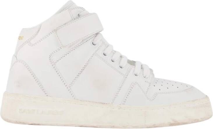 Saint Laurent Sneakers van Gewassen Leer met Klittenband