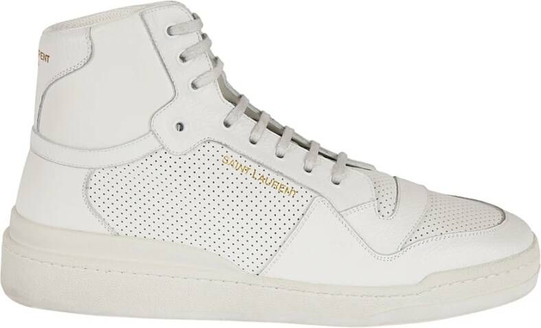 Saint Laurent Sl24 Mid Top Sneakers In Used Look Sneakers Wit Heren -  Schoenen.nl